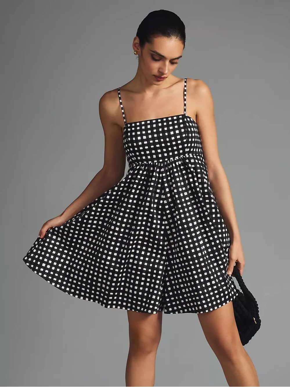 Anthropologie | Hutch Gingham Bandeau Romper Size XS
